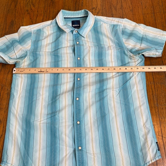 PrAna Hiking Fishing Outdoors Button Down Shirt Men's Size L Organic Cotton EUC - Picture 11 of 13